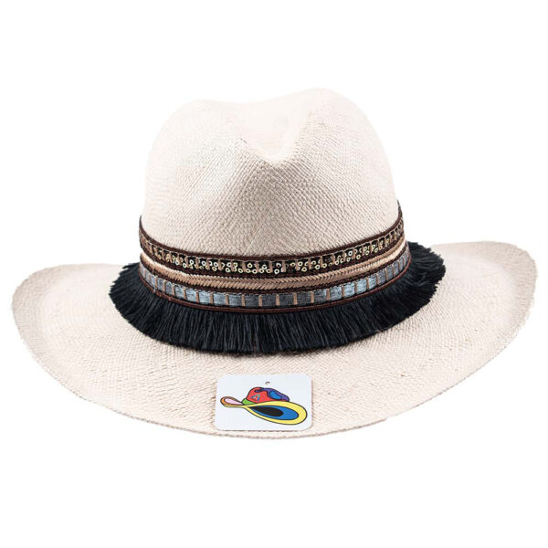 Panama-hat Negro y Marrón